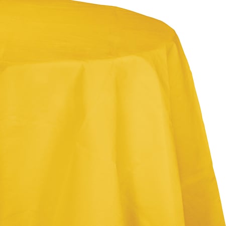 Touch Of Color School Bus Yellow Octy Round Tablecloth, 82", 12PK 923269